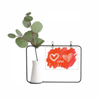 CRVENO LOVE You Heart Quote Handwrite Metal Slike Frame Crac Cracor Vase Decor