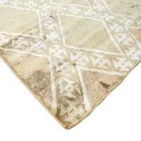 Ručno čvorova smeđu svilene rupe 6 '8' moderna marokanska dijamantska tepiha