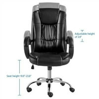 VISOKO-DRUŠTVA PU kožna kancelarijska stolica Rolling Ergonomska okretna stolica za okretni zadatak