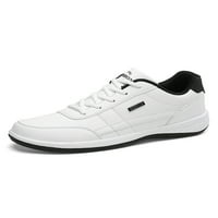 Gomelly modni tenisica za muškarce cipele casual cipele teen sportske cipele prozračne udobne šetnje cipele bijele crne crne boje 7,5