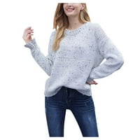 Buigttklop Nema granica džemperi za žene odolijevanje plus veličine Ženski okrugli vrat dugih rukava