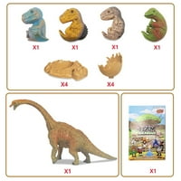 Yoodods Dinosaur igračka simulacija životinjski model dinosaur dječji dječji poklon igračka 14pc, božićni