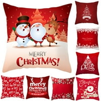 Cheers.us Božićni jastuk Obuhvat Dekorativni kauč na jastuku Božićni santa pahuljice Jastuk za snijeg