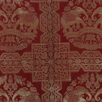 Stylo kultura Brocade svileni cilindrični ukrasni jastuk za jastuče za dnevnu sobu Maroon Gold Elephant Polydupion Etnic Cut Cuslar Banarsi Bolster Kuffere