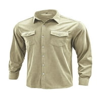 Muška košulja dolje majica Ležerna jakna s dugim rukavima sa džepom zaklopke