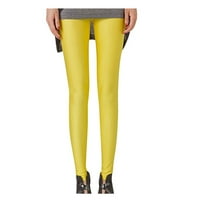 Solacol Tkanina za teretane žene Ženske elastične obrezirane pantalone za mršavljenje bombone boje fluorescentne gamaše