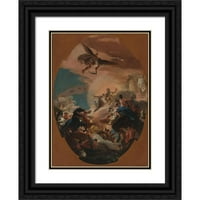 Giovanni Battista Tiepolo Black Ornate Wood Framed Double Matted Museum Art Print Naslijed: Apollo i