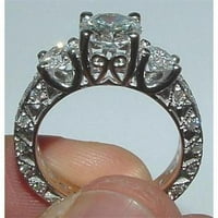 Harry Chad Enterprises 2. CT filigranski antički stil kamena dijamantski zaručni prsten, veličina 6.5