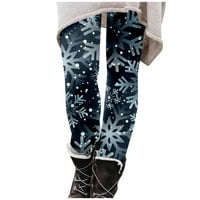 Božinske zimske žene napisane printske modne casual dugačke hlače Slim Fit Stretchy High Squiste gamaše slatke udobne hlače