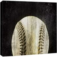 Zidno platno Print Wall Art Vintage Retro Dark Wood Panel Panel Baseball Sports & Fitness Sportisti Digitalna umjetnost Realizam Dječji spavaća soba Urban Rustikal za dnevni boravak, Spavaća soba, ured - 12