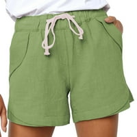 Outfmvch kratke hlače za žene plus veličine Pokretanje elastičnih džepova struka Labave kratke hlače