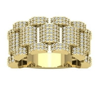 Araiya 10k žuti zlatni lančani vez MENS dijamantski prsten za žene, veličine 9