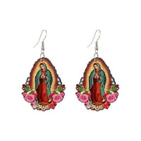 Mary Majke Božjih akrilnih privjeske naušnice crtane akrilne naušnice ukrasi