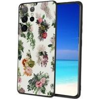 Floral-telefonska futrola, deginirana za Samsung Galaxy S ultra Case Muškarci Žene, Fleksibilan silikonski