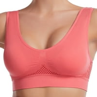 ZDHOR WOMENS PLUS Veličina Sportska grudnjaka Bustier Prozračivo trčanje Yoga teretana grudnjaka vrhovi Sljip crveni l