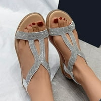 Modni rhinestone debeli klinovi Sandale Ležerne prilike za slobodno vrijeme Prozračne cipele Ženske