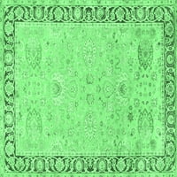 Ahgly Company Zatvoreni pravokutnik perzijski smaragdno zelene tradicionalne prostirke, 5 '7'