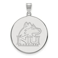 Bijeli sterling srebrni šarm Privjesak Illinois NCAA Sjeverni univerzitet 25