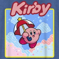Ženski Nintendo Kirby Flying Portret Racerback Tank Top Royal Blue Heather Veliki