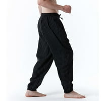 Mafytytpr Hot Sale Danas Muške hlače Zazor za muškarce Ležerne prilike modne pruge Elastične srednje struka hlače Sport hlače
