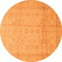 Ahgly Company u zatvorenom okruglu Orijentalne narandžaste tradicionalne prostirke, 8 '