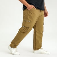 Hirigin muškarci duge hlače, casual party street proljeće pada pantalone Veliki džepovi muške pantalone sa čvrstim bojama