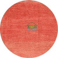 Ahgly Company Zaotvoreni okrugli suvremeni Neon Crvene apstraktne prostirke, 8 'krug