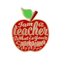 Dan kreativnog učitelja Brooch poklon jabuka u obliku odjeće za odjeću modna korzaja divna dojenja za učitelja